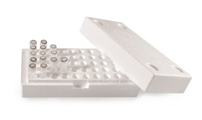 Rotilabo®-polystyrene boxes with lid, 50 holes, f. tubes 1.5/2 ml, 10 unit(s)