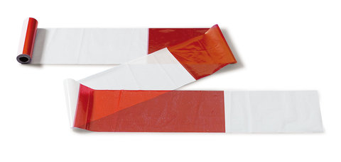 Sekuroka®-signal barrier tape, made of PE, red/white, 1 roll(s)