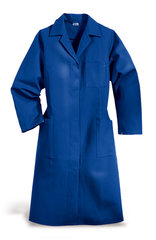 Ladies work coat, conflower blue, s. 42, 100 % cotton, long sleeves, 1 unit(s)