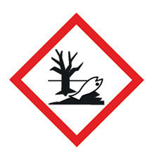 Combinable GHS hazard pictograms, GHS09, PE-film, environment, 22 x 22 mm, roll