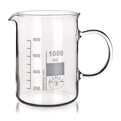 Rotilabo®-beaker with handle, 600 ml, outer Ø 90 mm, H 125 mm, 6 unit(s)