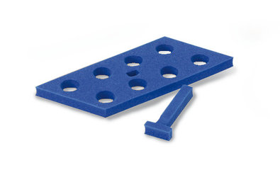 Rotilabo®-floating racks, 8 holes, blue, for 15 ml tubes, HDPE, 5 unit(s)