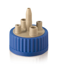 Replacement 4-port screw cap for GLS 80, PP, blue/grey, 1 unit(s)