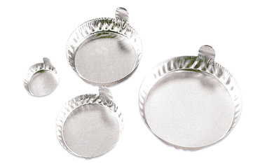 Rotilabo® aluminium dishes with handle, Ø 70 mm, 80 ml, 1000 unit(s)
