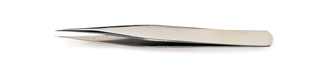 Tweezers with fine tip, straight, Remanit 4301. L 120 mm, 1 unit(s)
