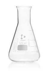Narrow neck Erlenmeyer flasks, DURAN®, graduation, 125 ml, not in acc. with ISO