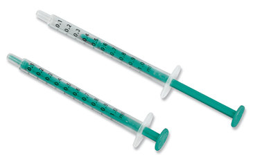 Disposable syringes Inject®-F, PP/PE, sterile, 1 ml, economy pin, 100 unit(s)