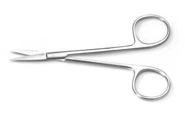 Dissecting scissors f. microscopy, smooth blade, blade round, 115 mm, 1 unit(s)