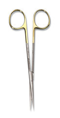 Dissecting scissors with carbide inserts, stainl. st., Metzenbaum fino, L 115 mm