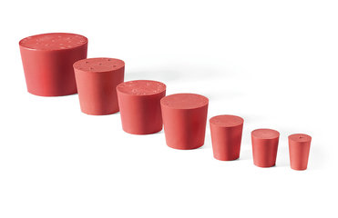 Rotilabo®-stoppers made of nat. rubber, Ø bottom 18 mm, Ø top 24 mm, H 30 mm