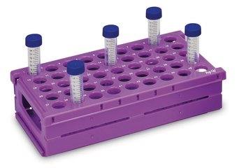Pop-UpTM Rack,violet,45x15ml centr.vials, Ø 17 mm, L 255 x W 137 x H 72 mm