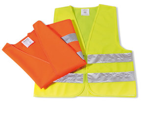 Retro-reflective safety vest, made of polyester, size M-XL, yellow, 5 unit(s)