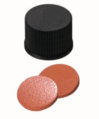 Screw cap, closed, PP, ND13, Septa Natural rubber/TEF, 1.3 mm, 60°, 100 unit(s)