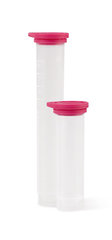 Test tube, 10 ml,, pink, with tamper-evident seal, 250 unit(s)