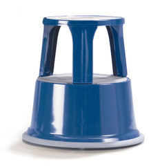 Stool on rollers, metal stool, blue, height 430 mm, 1 unit(s)