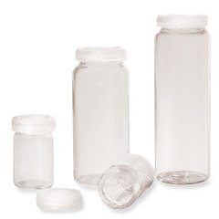 Welted glasses, soda-lime-glass, with press-on-lid (PE), H 100 mm, 50 ml
