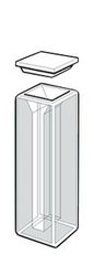 ROTILABO®-precision glass cuvette, semi-, micro, quartz glass, seamed lid