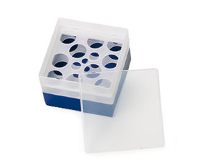 Rotilabo®-stor.box f.EPA screw top vials, 30/40 ml, violet, H 102 mm, 10 holes