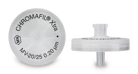 CHROMAFIL® MV Xtra syr. adaptor filters, pore size 0.20 µm, Ø 25 mm, 100 p.