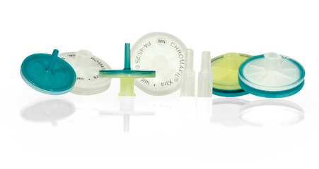 CHROMAFIL® PA syringe adaptor filters, pore size 0.45 µm, Ø 25 mm, 100 p.