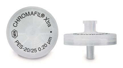 CHROMAFIL® syr. adaptor filters PES Xtra, pore size 0.20 µm, Ø 25 mm, 100 p.