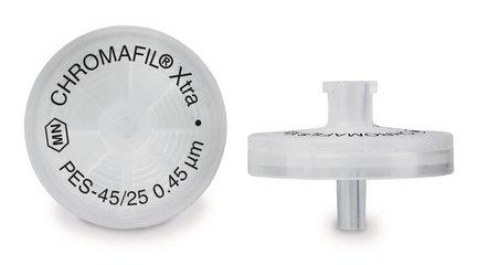 CHROMAFIL® syr. adaptor filters PES Xtra, pore size 0.45 µm, Ø 25 mm, 100 p.