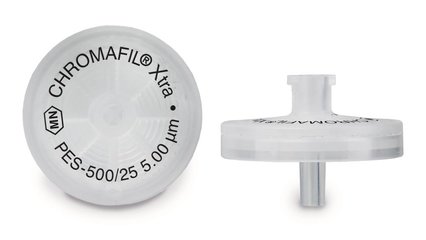 CHROMAFIL® syr. adaptor filters PES Xtra, pore size. 5.0µm, Ø 25 mm, 100 p.
