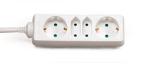 Type Eco multiple socket outlets, 2 +2-way socket outl. wi. 2 eur.st.sock.