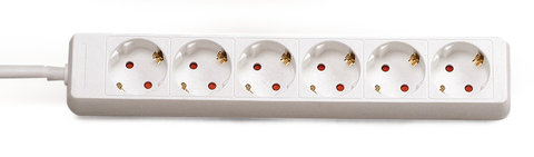 Type Eco multiple socket outlets, 6-way with inverted cups, 1 unit(s)