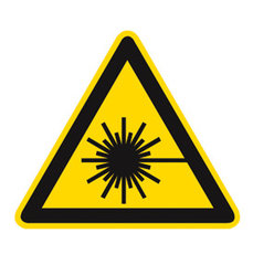 Warning symbols, establ. indiv.labels, warning laser beam, 100 mm