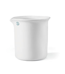 Rotilabo®-beaker, m. of glazed porcelain, short, with spout, vol. 860 ml