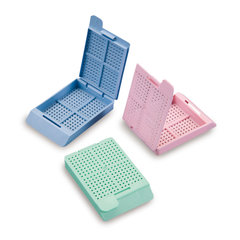 Swingsette biopsy embedding cassettes, made of Acetal Polymer,colour turquoise