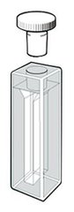 ROTILABO®-precision glass cuvette, semi-, micro, quartz glass, stopper, 1.4 ml