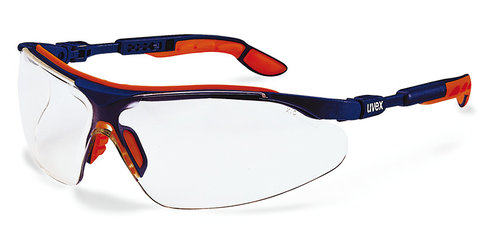 UV-safety glasses i-vo, by UVEX, EN 166, EN 170/172, PC, blue/orange, 1 unit(s)