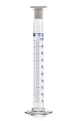Class A mixing cylinders, DURAN®, blue graduated, subdivis. 0.2 ml, 10 ml