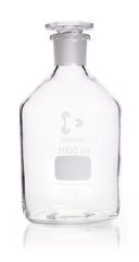 Narrow neck storage bottl., glass stopp., DURAN®, clear glass, 1000 ml