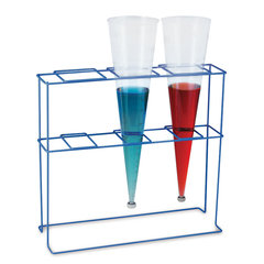 Stand for 3 Imhoff funnels, made of epoxy-coated wire, 1 unit(s)