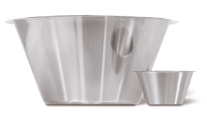 Stainless steel bowls, conical, deep type, 14 l, 1 unit(s)