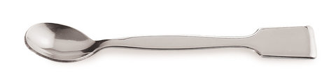 Spoon spatula, st. steel 18/10, Ø 25 mm, flat handle, total length 120 mm