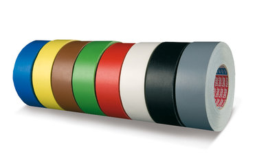 tesa®-premium-textile adhesive tape, yellow, 50 m roll, 1 roll(s)