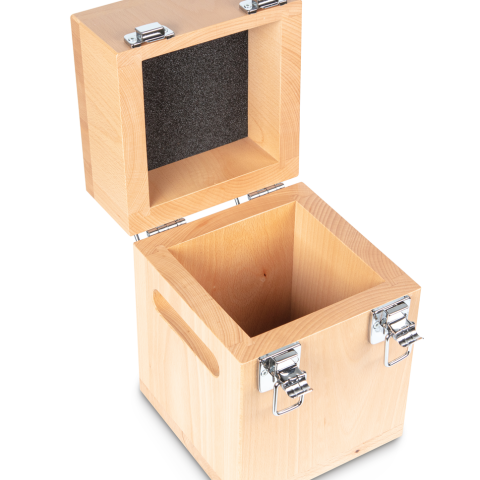 Wooden weight box, 20 kg Beech for  F2 + M1, Checkweight