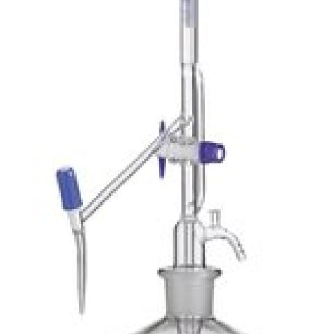Pellet titration apparatus, Class AS, Side PTFE spind stop., clear glass 10 ml