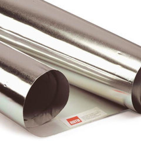 Heat protection foil, self-adhes.,0.05mm, aluminium foil, W 50cm, to +80 °C