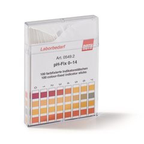 Universal indicator sticks pH-Fix, in square plastic box, pH 0 - 14, 100 unit(s)