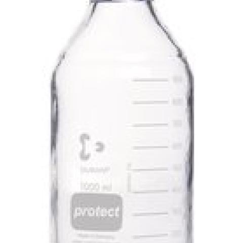 Screw top bottle, DURAN® Protect, w. pouring spout ring and cap, PP,1000ml