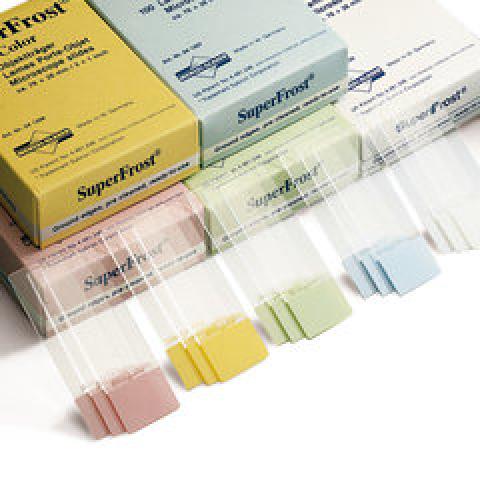 Microscope slides SuperFrost®, yellow, soda-lime glass, edges ground 45°