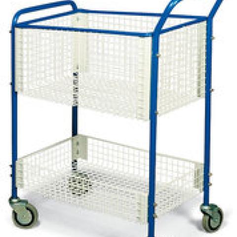 Lab-wire trolley, steel tub./sheet steel, 2 bask.65 l/24 l, 1 unit(s)