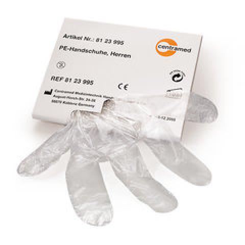 Disposable gloves PE, men's gloves, in dispenser box small, 500 unit(s)