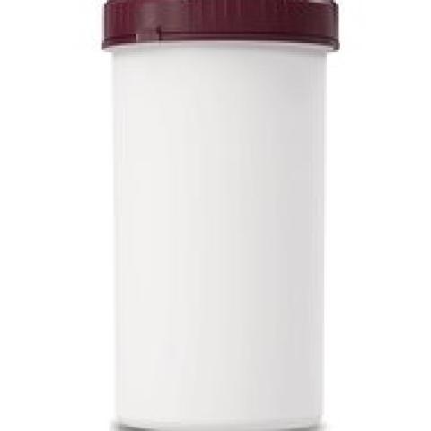 Packo wide-neck jar, white, HDPE, With screw cap and stopper, 1300 ml