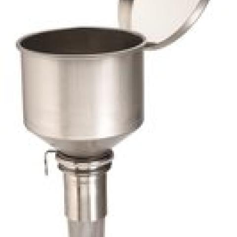 Safety funnel made of stainless steel, Tall, with 2-inch coarse thread